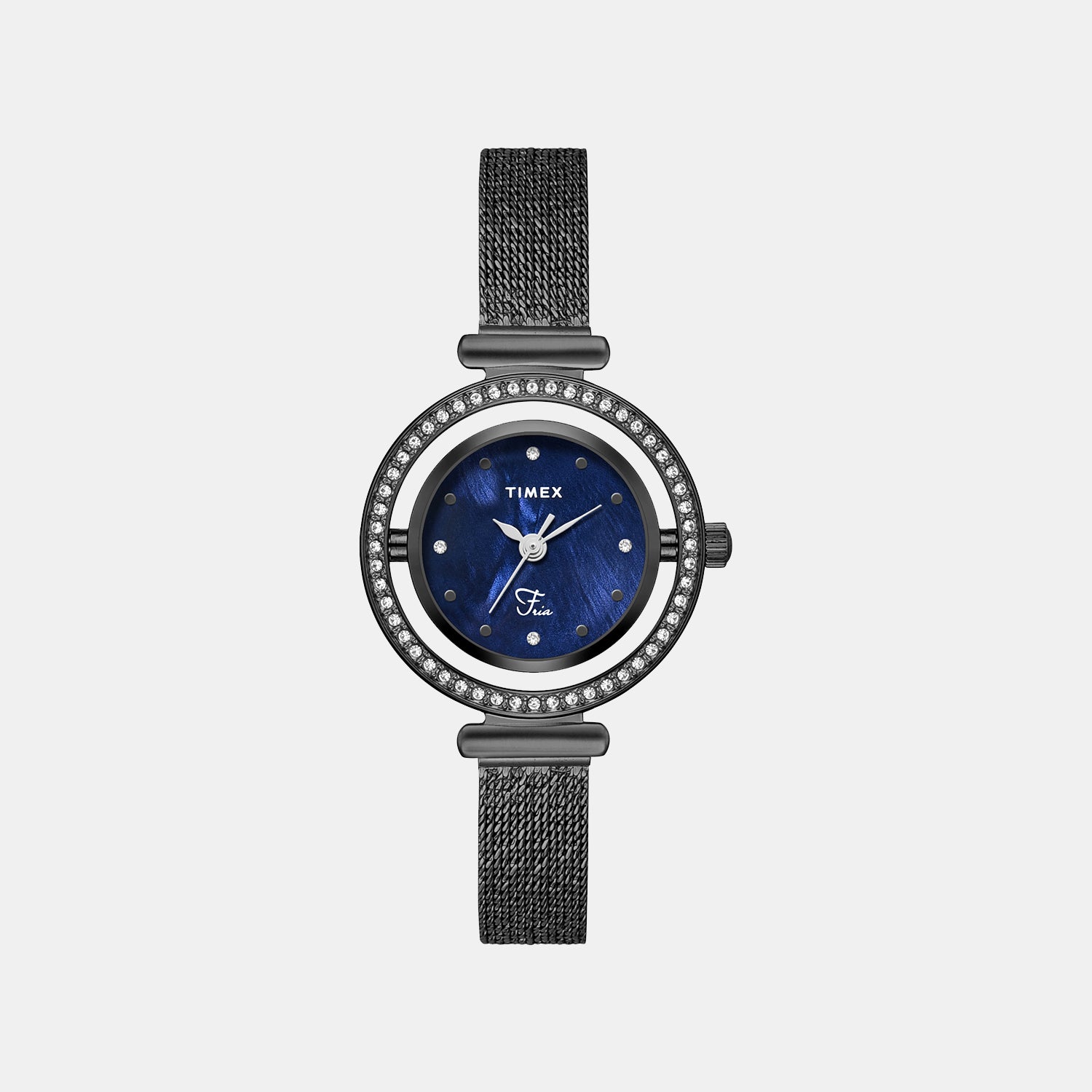 Fria Women Quartz Mother Of Pearl Dial Analog Mesh Watch TWEL27800