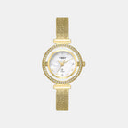 Fria Women Quartz Mother Of Pearl Dial Analog Mesh Watch TWEL27801