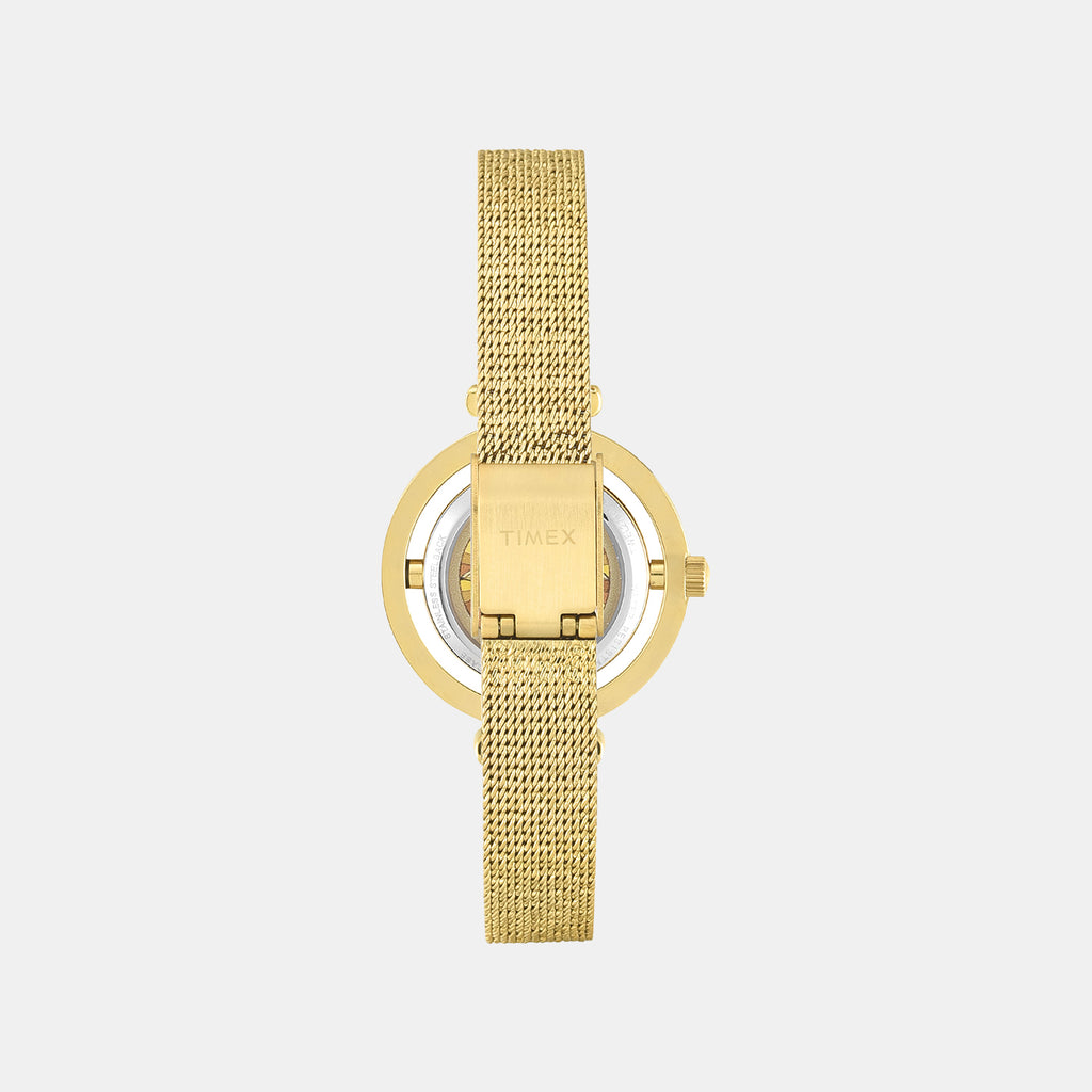 Fria Women Quartz Mother Of Pearl Dial Analog Mesh Watch TWEL27801