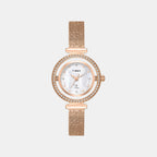 Fria Women Quartz Mother Of Pearl Dial Analog Mesh Watch TWEL27802