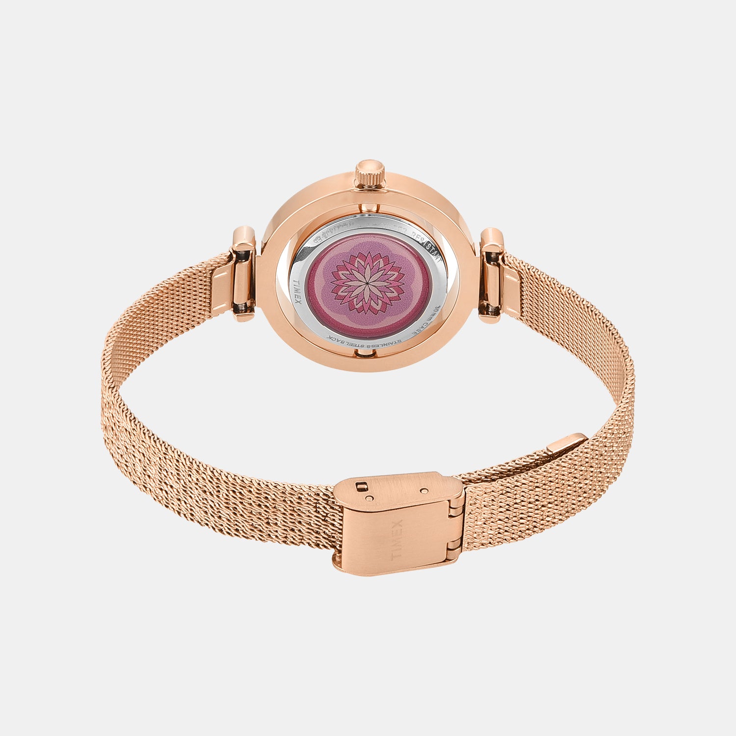 Fria Women Quartz Mother Of Pearl Dial Analog Mesh Watch TWEL27803