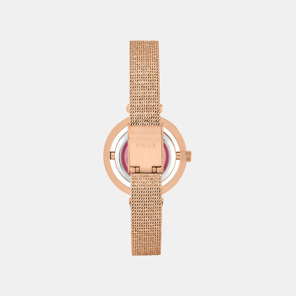 Fria Women Quartz Mother Of Pearl Dial Analog Mesh Watch TWEL27803