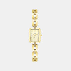 Fria Women Quartz Champagne Dial Analog Brass Watch TWEL27900