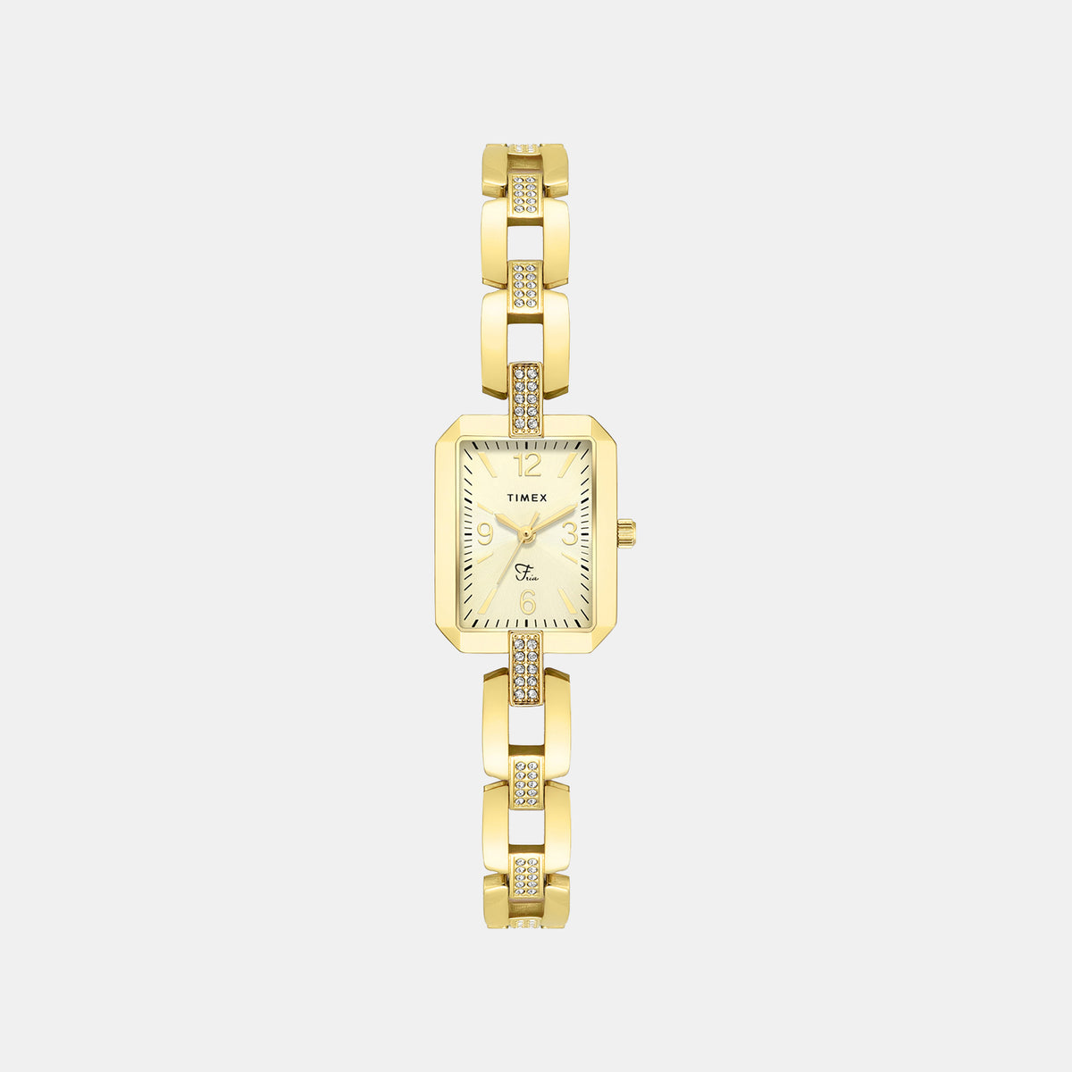 Fria Women Quartz Champagne Dial Analog Brass Watch TWEL27900