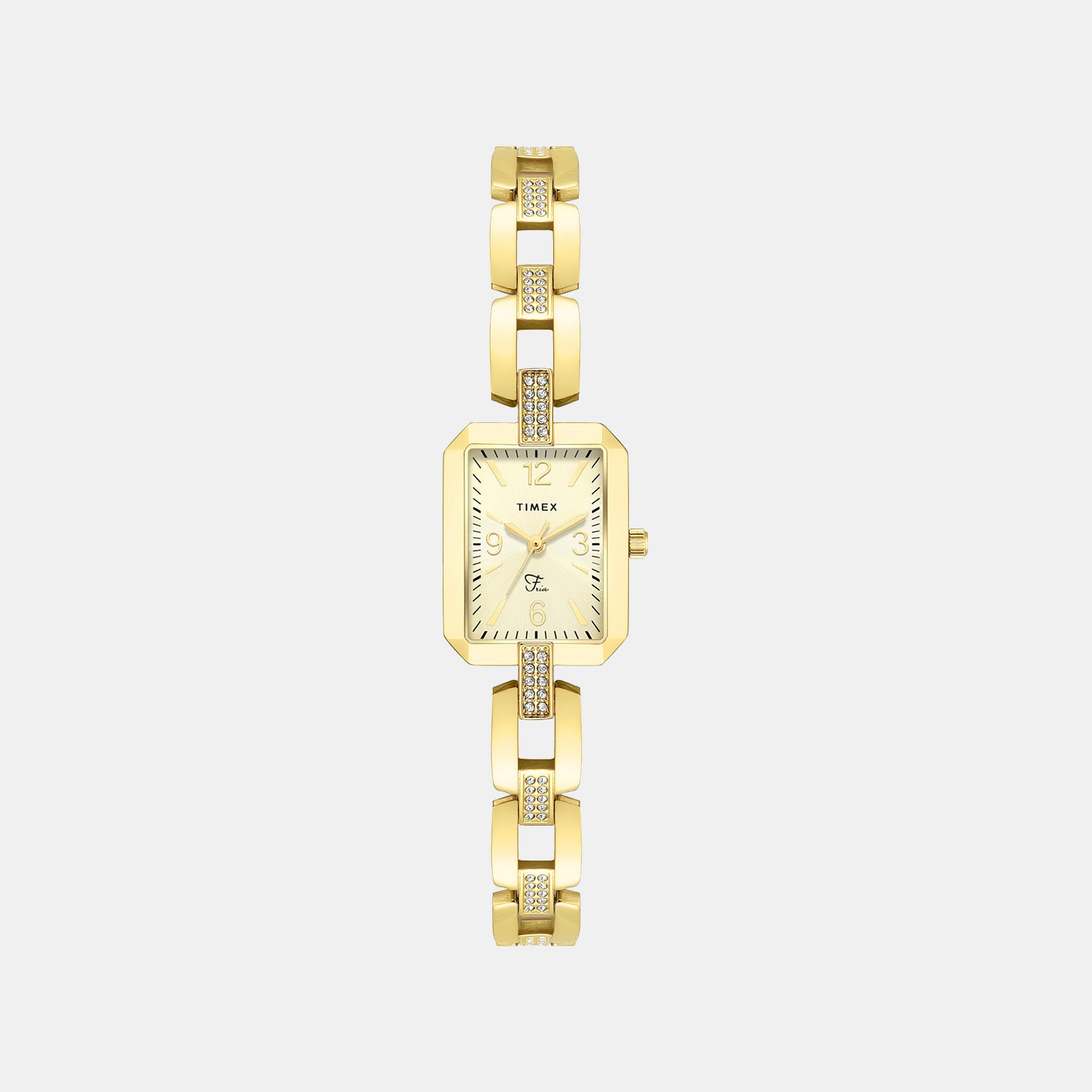 Fria Women Quartz Champagne Dial Analog Brass Watch TWEL27900