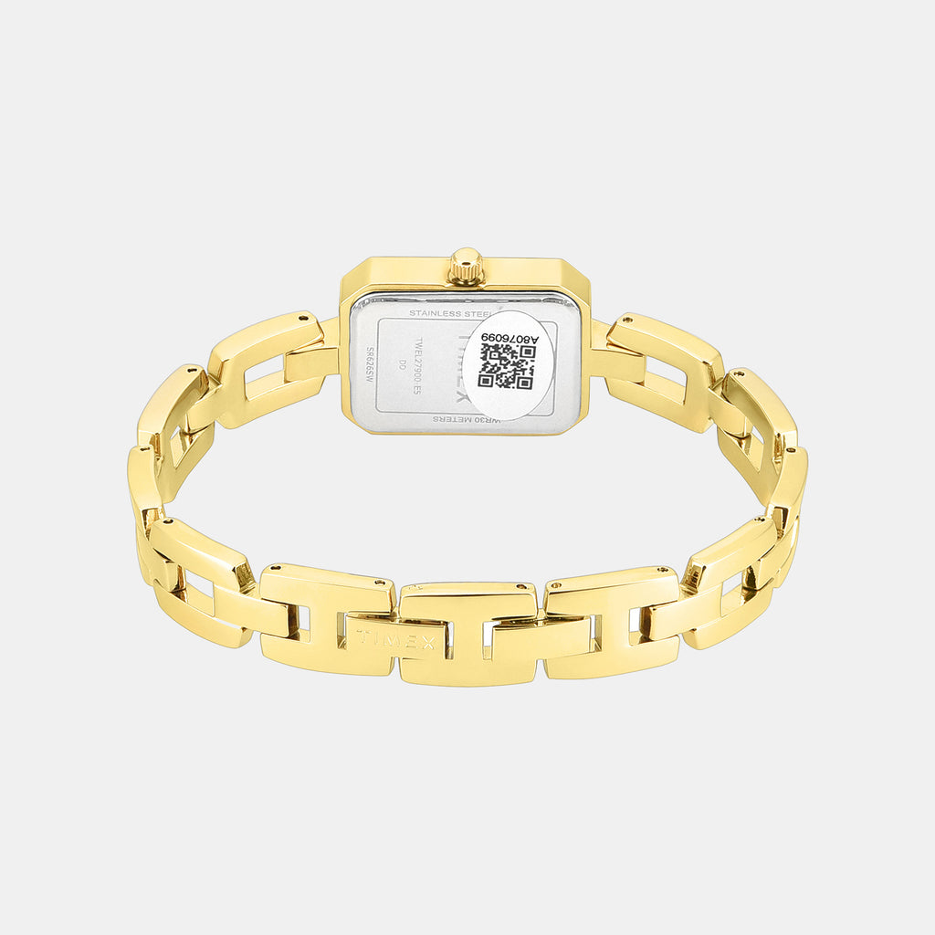 Fria Women Quartz Champagne Dial Analog Brass Watch TWEL27900