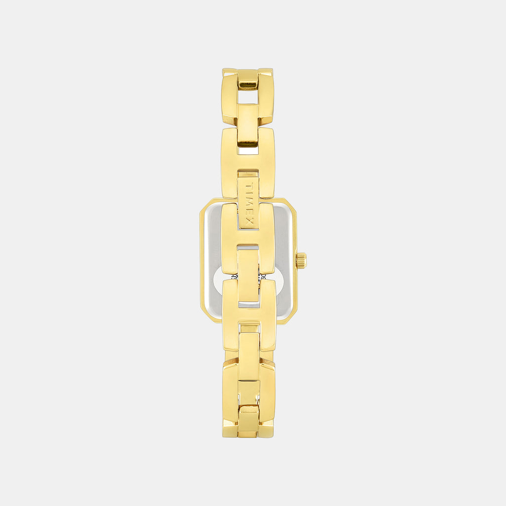 Fria Women Quartz Champagne Dial Analog Brass Watch TWEL27900