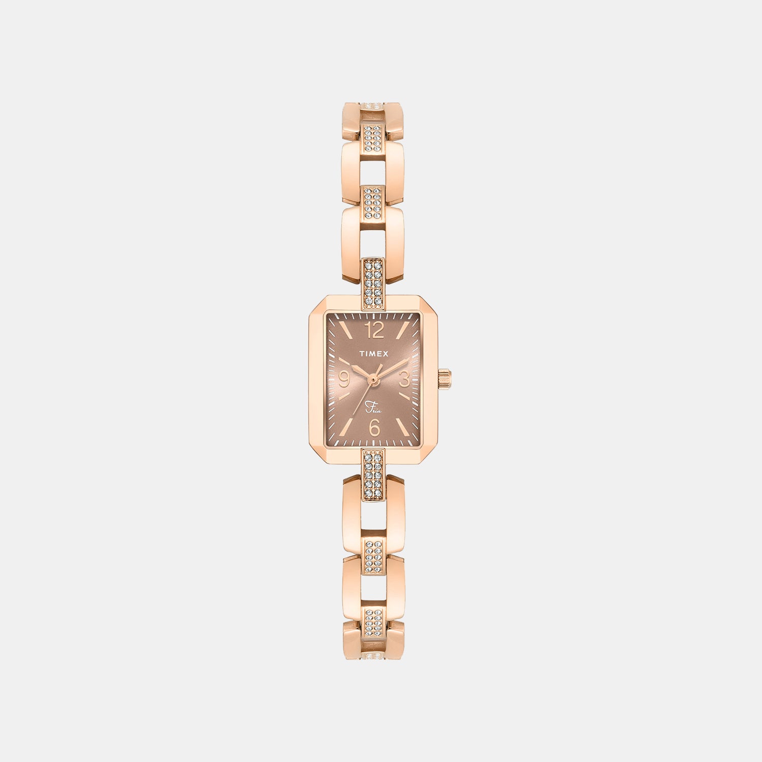Fria Women Quartz Brown Dial Analog Brass Watch TWEL27901