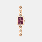 Fria Women Quartz Purple Dial Analog Brass Watch TWEL27902