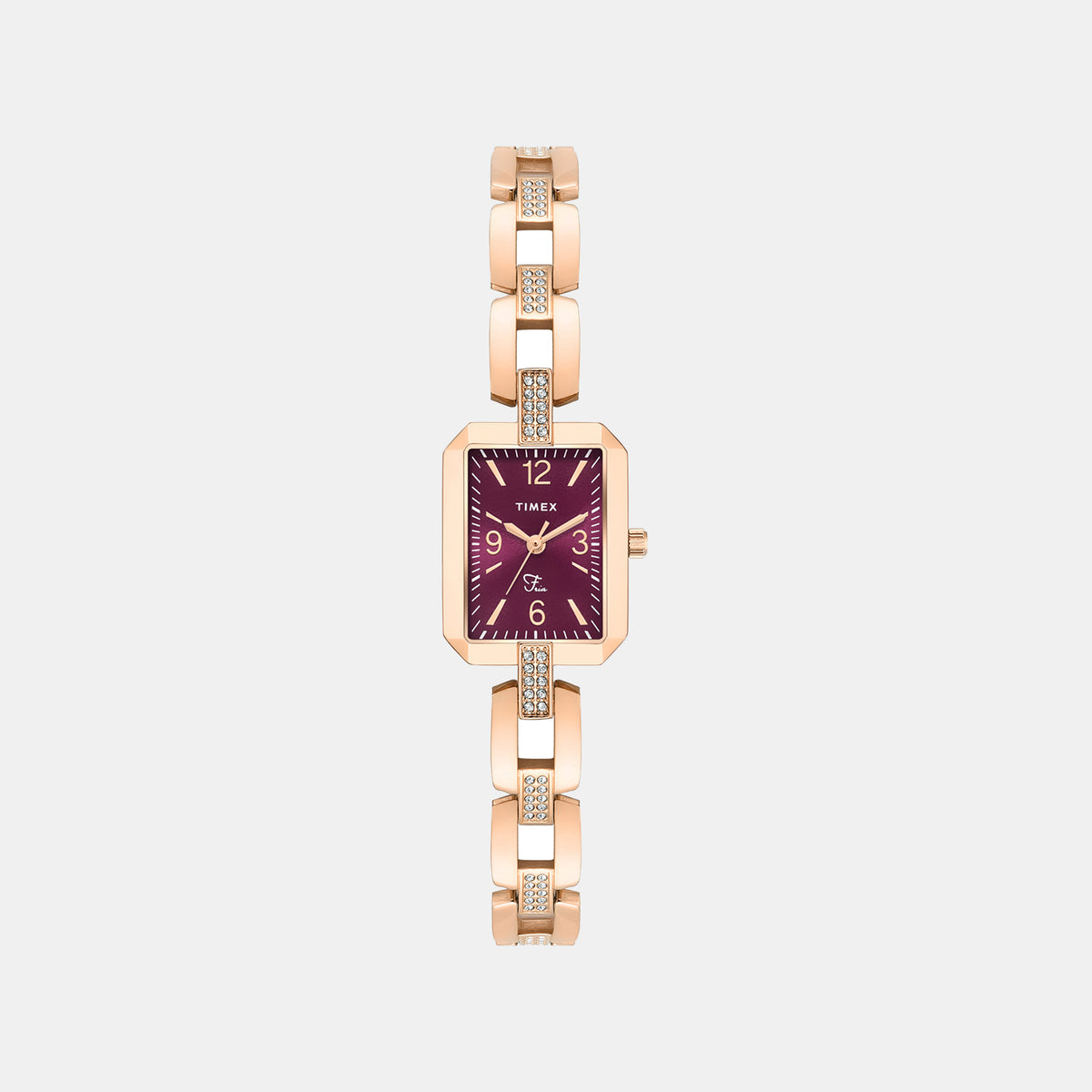 Fria Women Quartz Purple Dial Analog Brass Watch TWEL27902