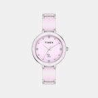 Fria Women Quartz Pink Dial Analog Stainless Steel Watch TWEL28000