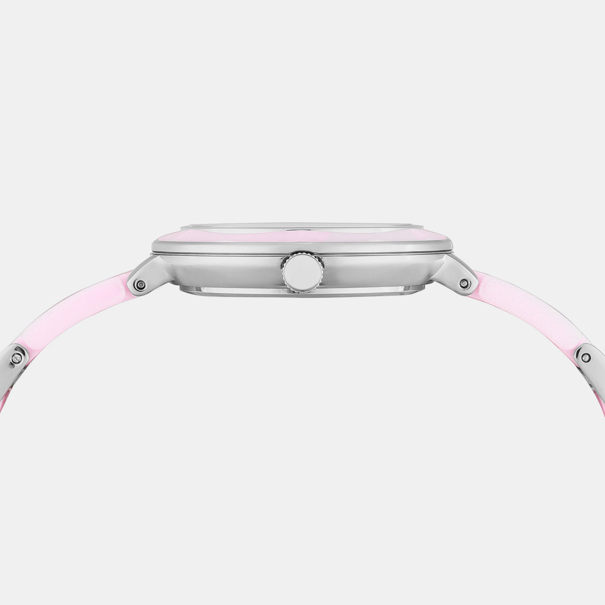 Fria Women Quartz Pink Dial Analog Stainless Steel Watch TWEL28000