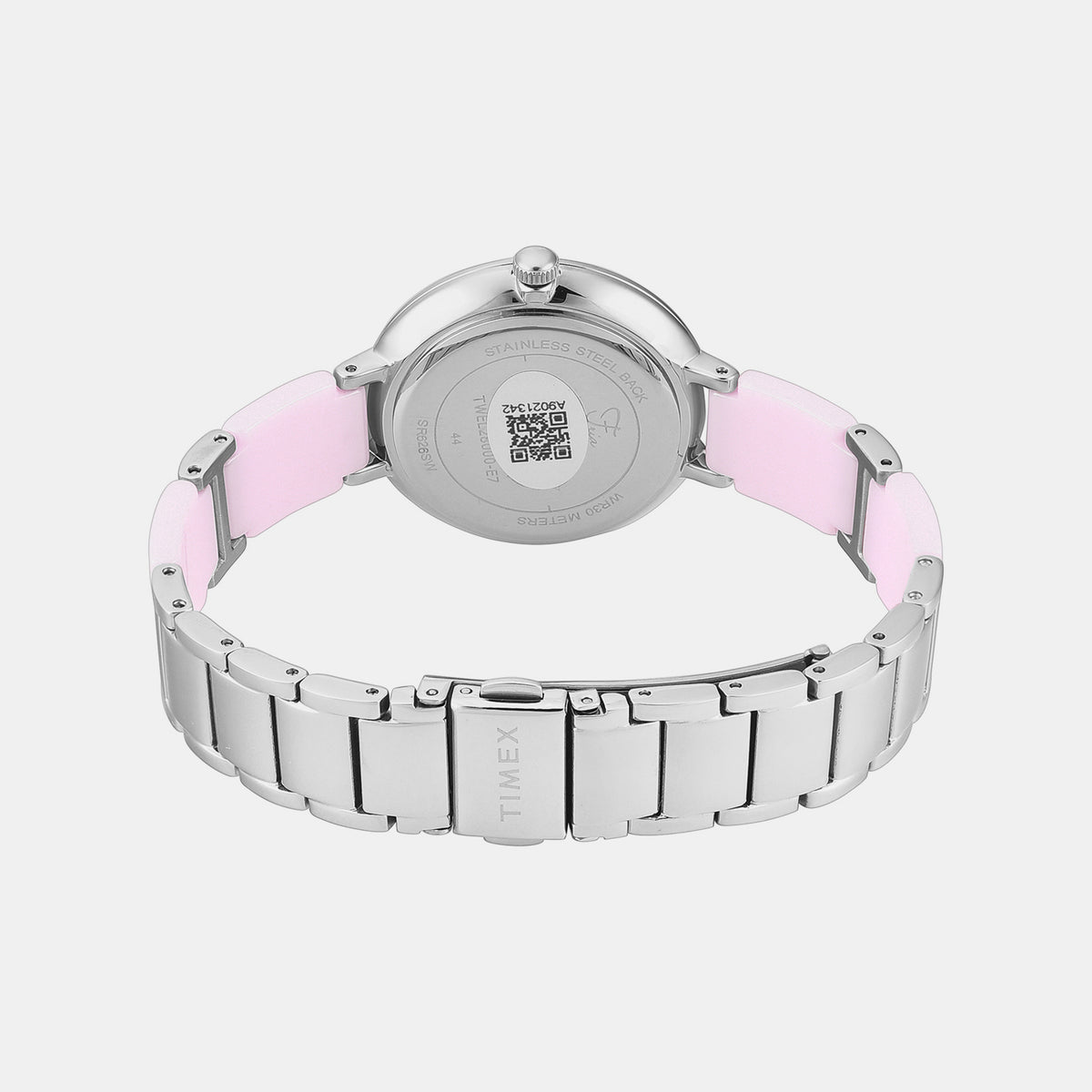 Fria Women Quartz Pink Dial Analog Stainless Steel Watch TWEL28000