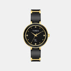 Fria Women Quartz Black Dial Analog Stainless Steel Watch TWEL28002
