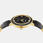 Fria Women Quartz Black Dial Analog Stainless Steel Watch TWEL28002