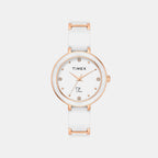 Fria Women Quartz White Dial Analog Stainless Steel Watch TWEL28003