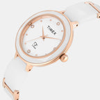 Fria Women Quartz White Dial Analog Stainless Steel Watch TWEL28003