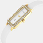 Fria Women Quartz White Dial Analog Ceramic Watch TWEL28101