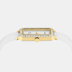 Fria Women Quartz White Dial Analog Ceramic Watch TWEL28101