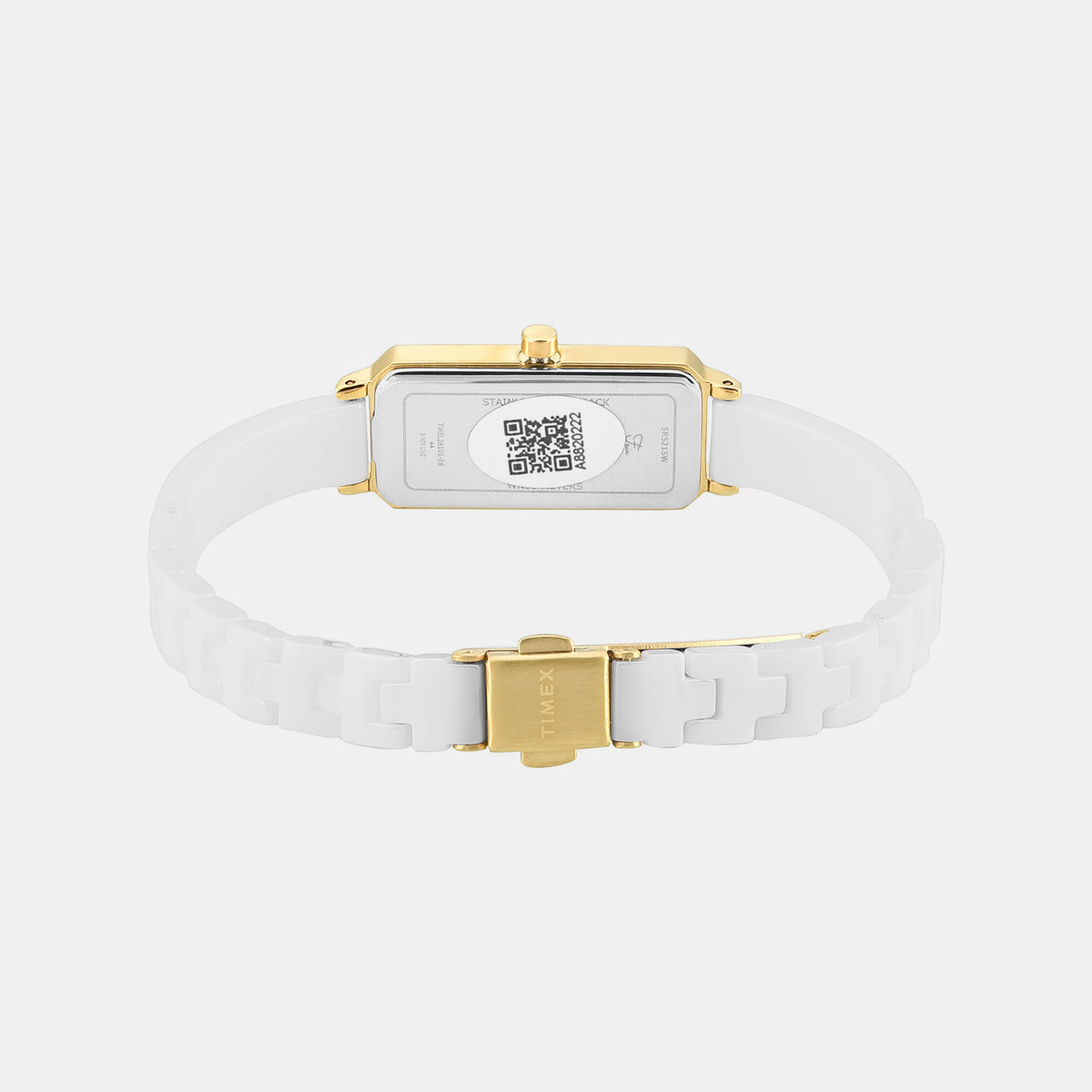 Fria Women Quartz White Dial Analog Ceramic Watch TWEL28101