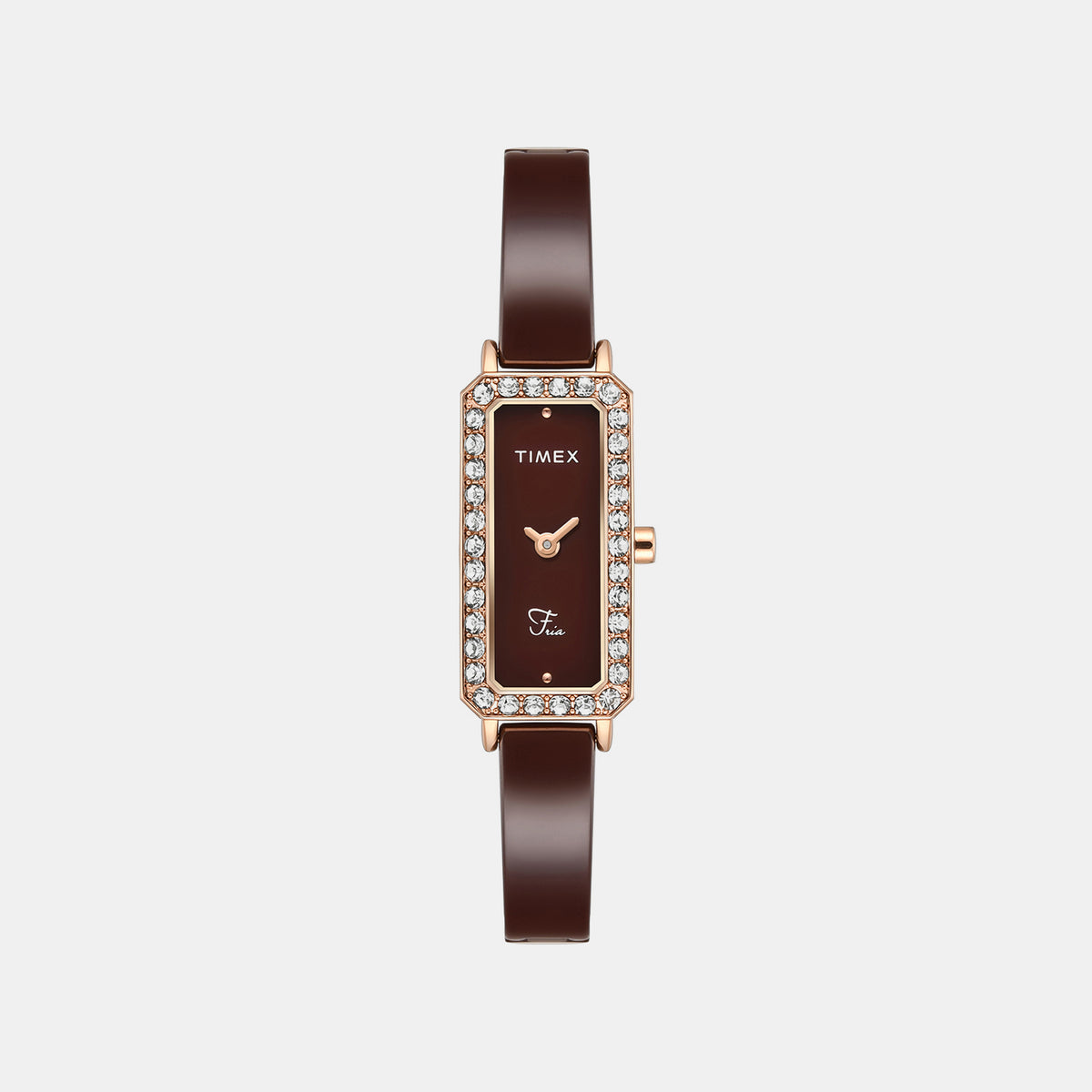 Fria Women Quartz Brown Dial Analog Ceramic Watch TWEL28103