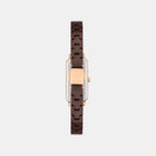 Fria Women Quartz Brown Dial Analog Ceramic Watch TWEL28103
