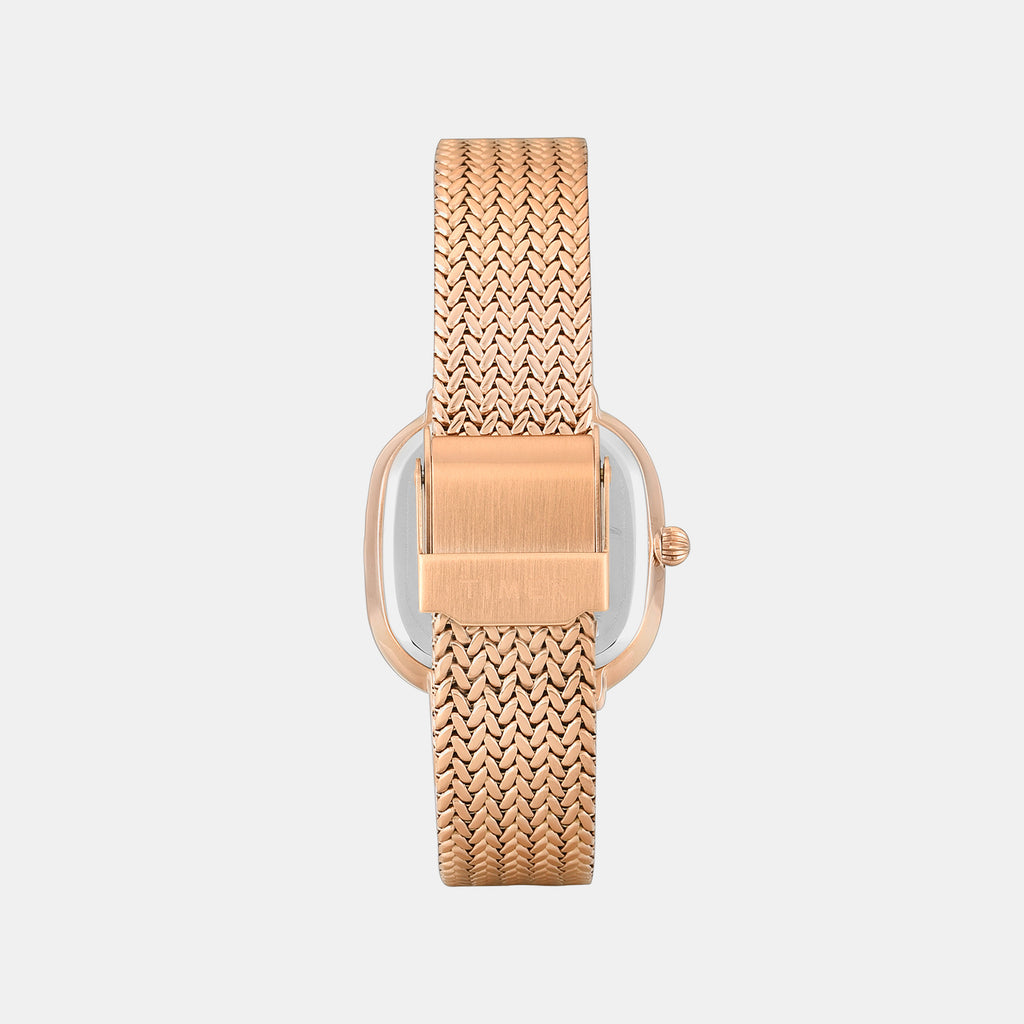 Trendline Women Quartz Mother Of Pearl Dial Analog Mesh Watch TWEL28602