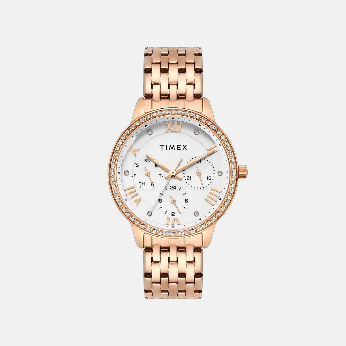 Trendline Women Quartz Silver Dial Multi-Function Stainless Steel Watch TWEL29001