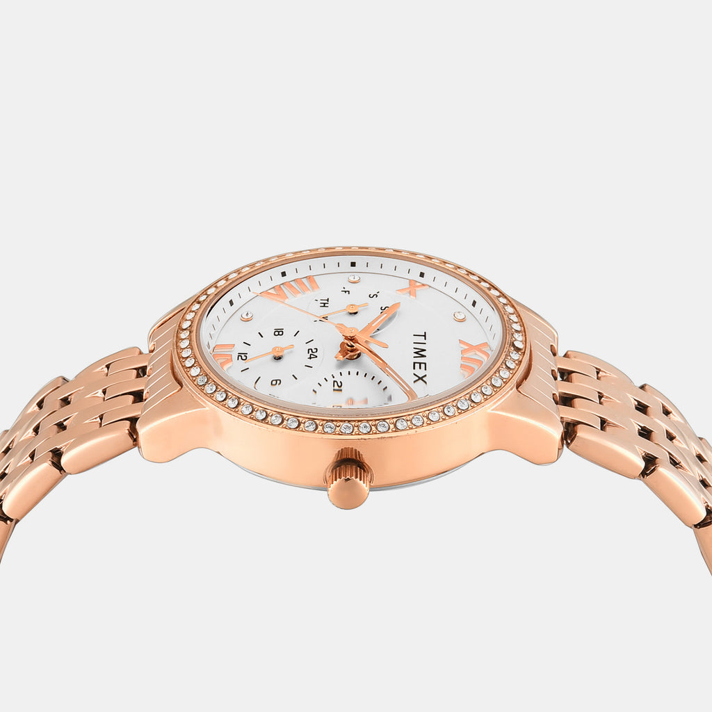 Trendline Women Quartz Silver Dial Multi-Function Stainless Steel Watch TWEL29001