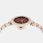 Fria Women Quartz Mother Of Pearl Dial Analog Brass Watch TWEL29201