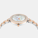 Fria Women Quartz Mother Of Pearl Dial Analog Brass Watch TWEL29202
