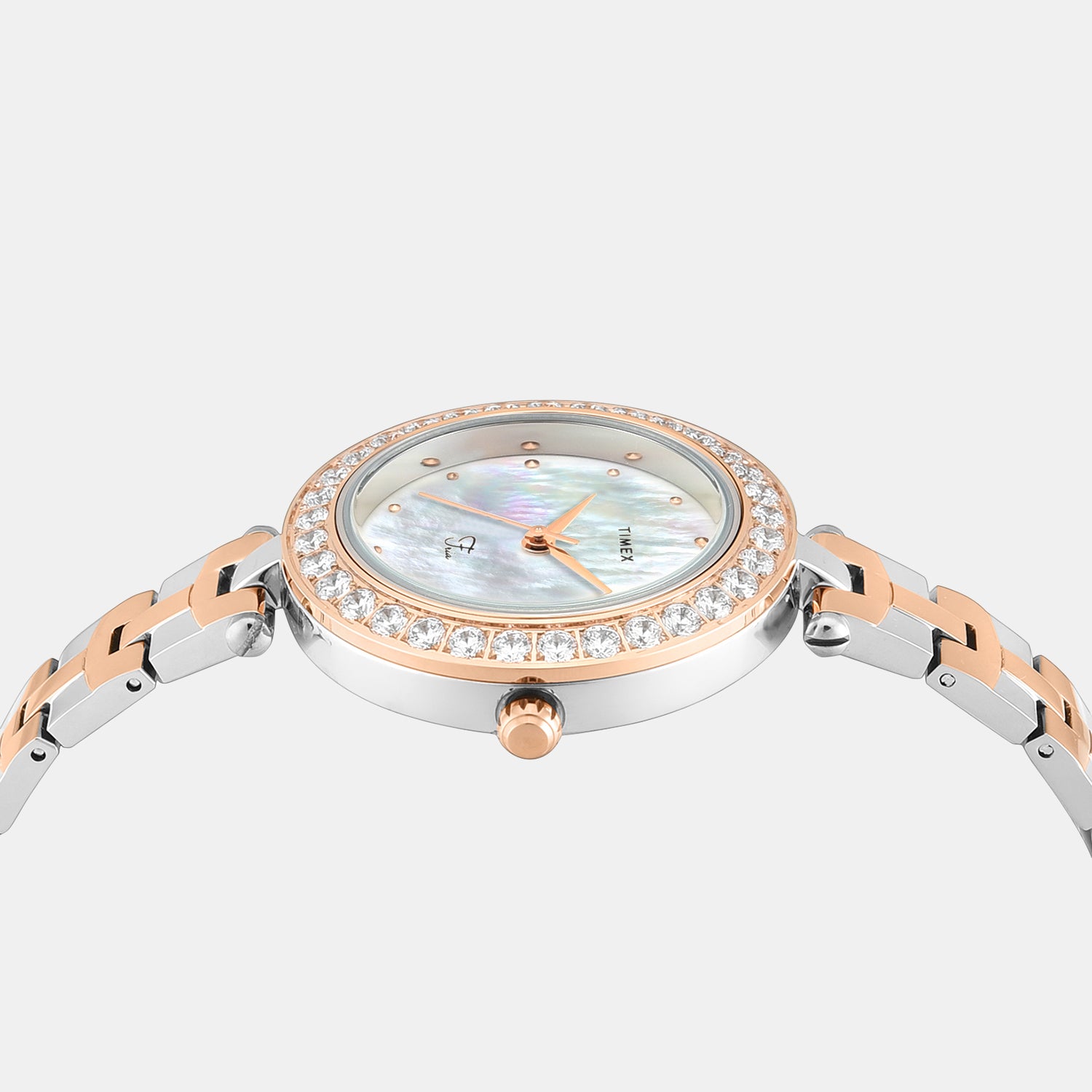 Fria Women Quartz Mother Of Pearl Dial Analog Brass Watch TWEL29202