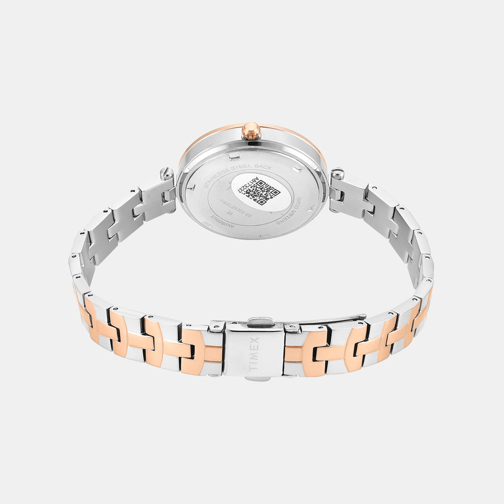 Fria Women Quartz Mother Of Pearl Dial Analog Brass Watch TWEL29202