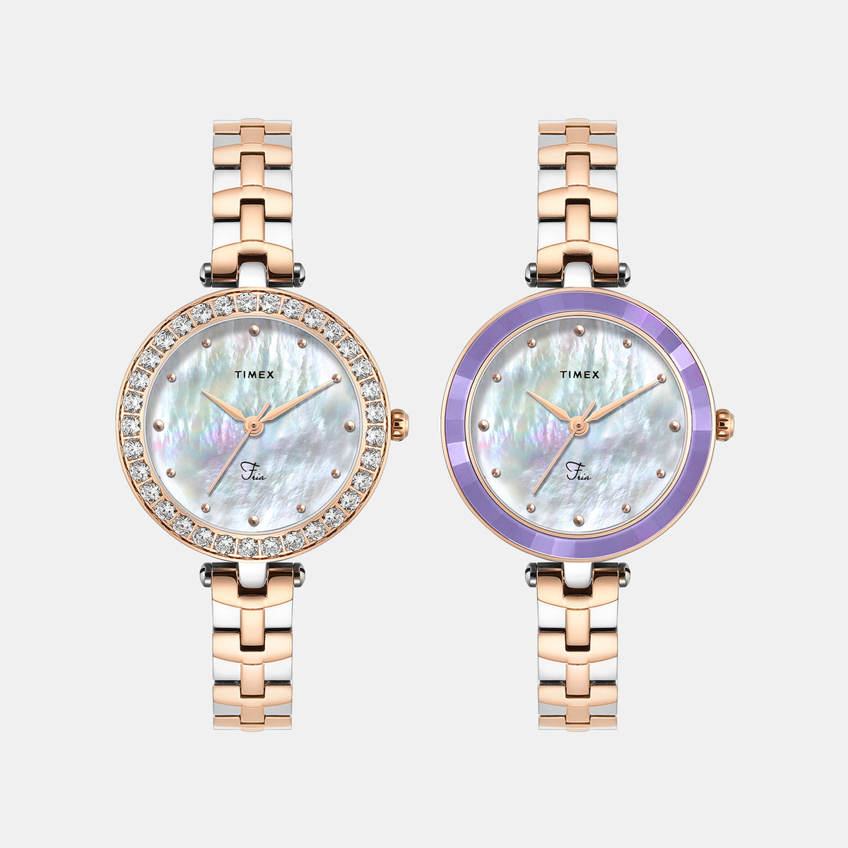 Fria Women Quartz Mother Of Pearl Dial Analog Brass Watch TWEL29202