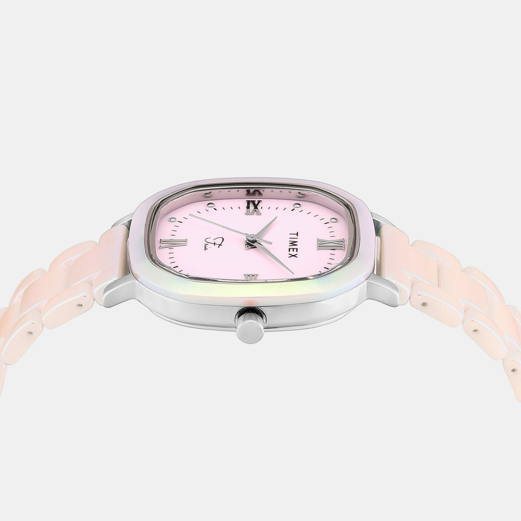 Fria Women Quartz Purple Dial Analog Watch Ceramic TWEL31200