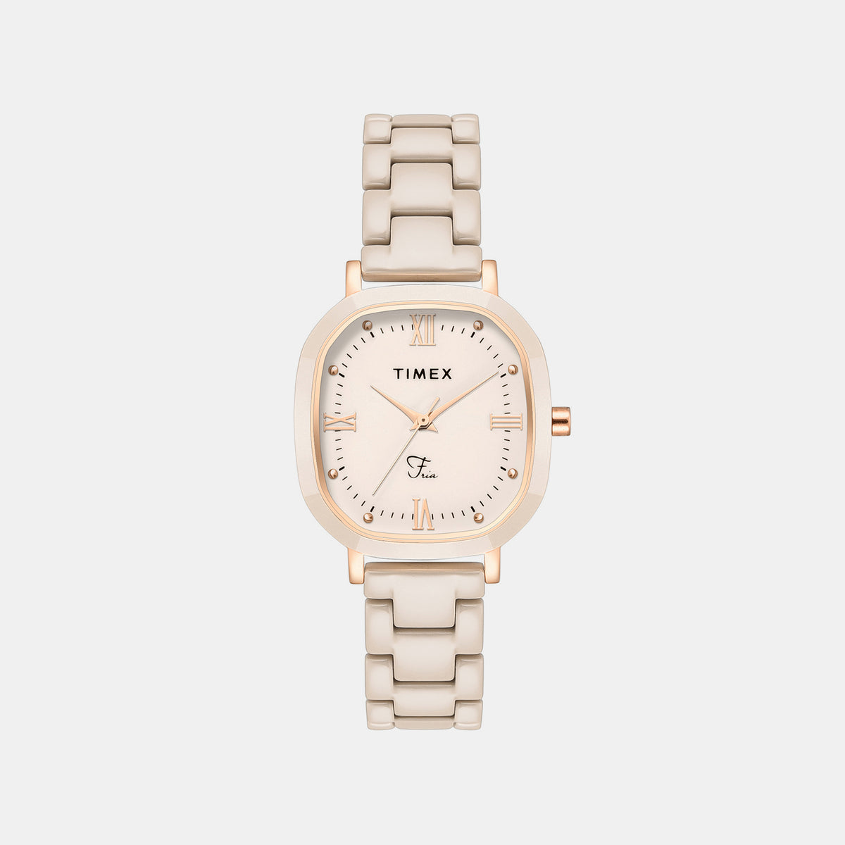 Fria Women Quartz Brown Dial Analog Ceramic Watch TWEL31202