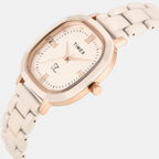 Fria Women Quartz Brown Dial Analog Ceramic Watch TWEL31202