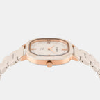 Fria Women Quartz Brown Dial Analog Ceramic Watch TWEL31202