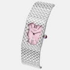 Fria Women Quartz Pink Dial Analog Stainless Steel Watch TWEL77700