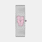 Fria Women Quartz Pink Dial Analog Stainless Steel Watch TWEL77700