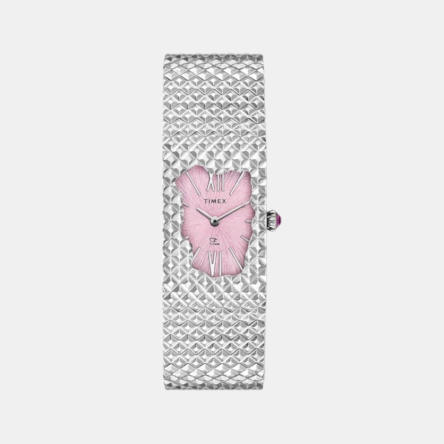 Fria Women Quartz Pink Dial Analog Stainless Steel Watch TWEL77700