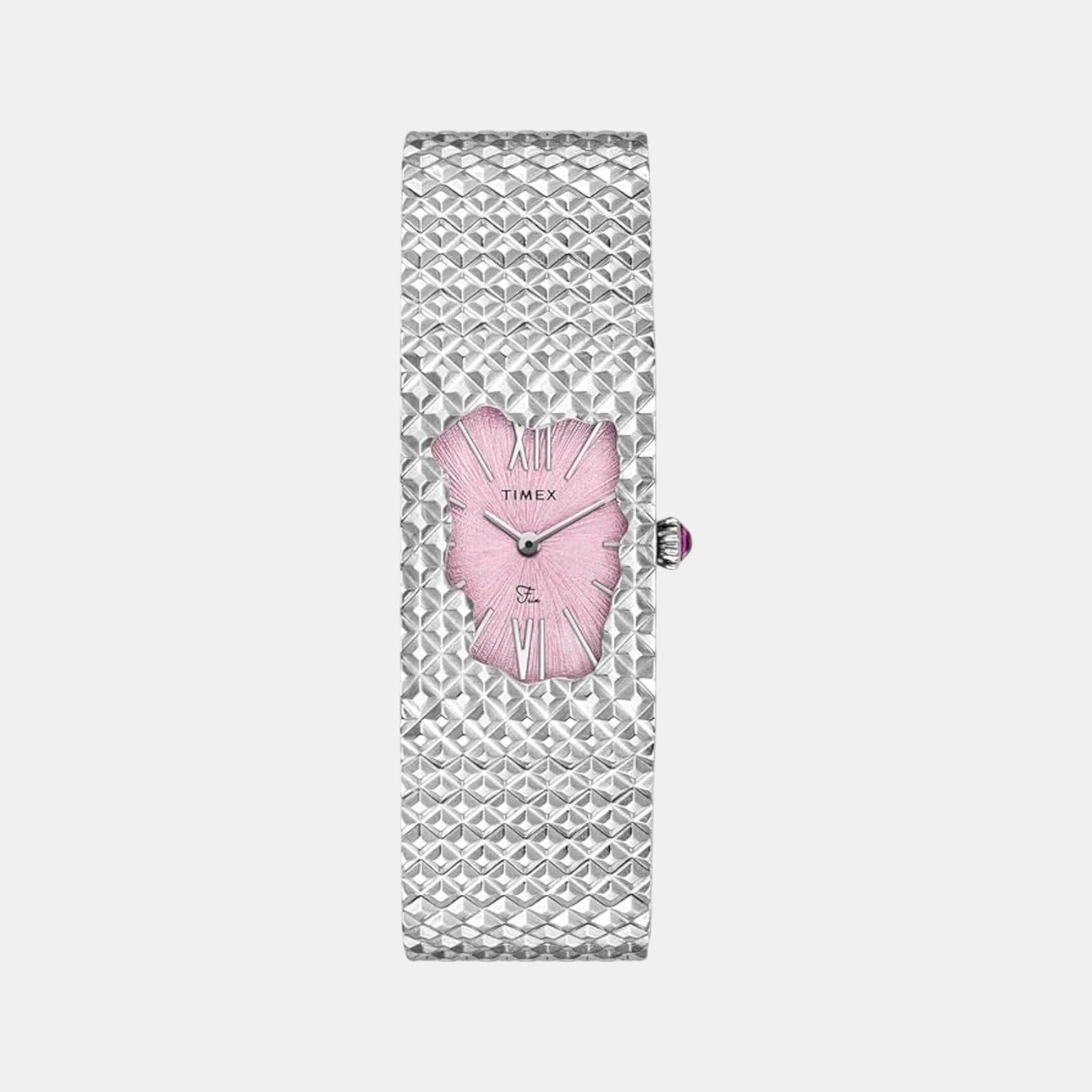 Fria Women Quartz Pink Dial Analog Stainless Steel Watch TWEL77700