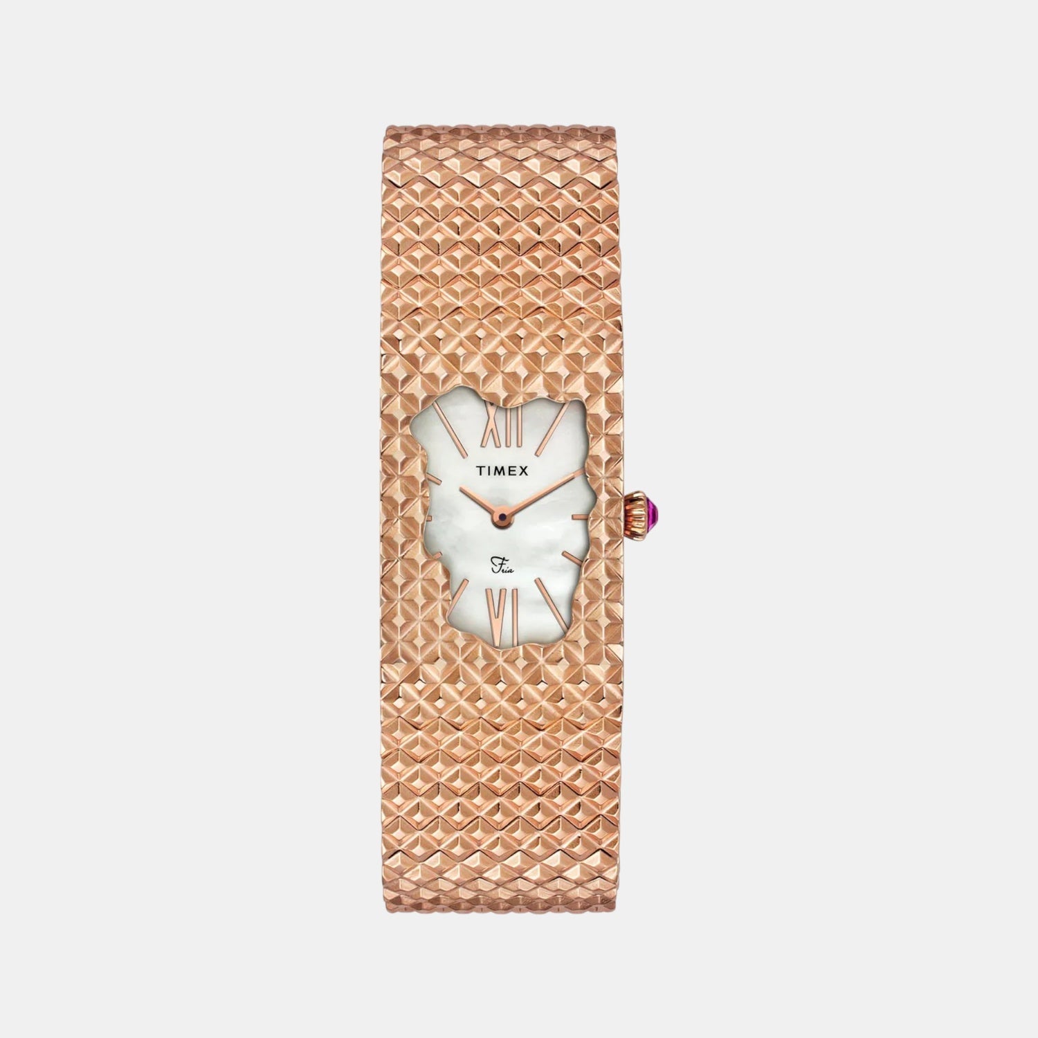 Fria Women Quartz Mother Of Pearl Dial Analog Stainless Steel Watch TWEL77702