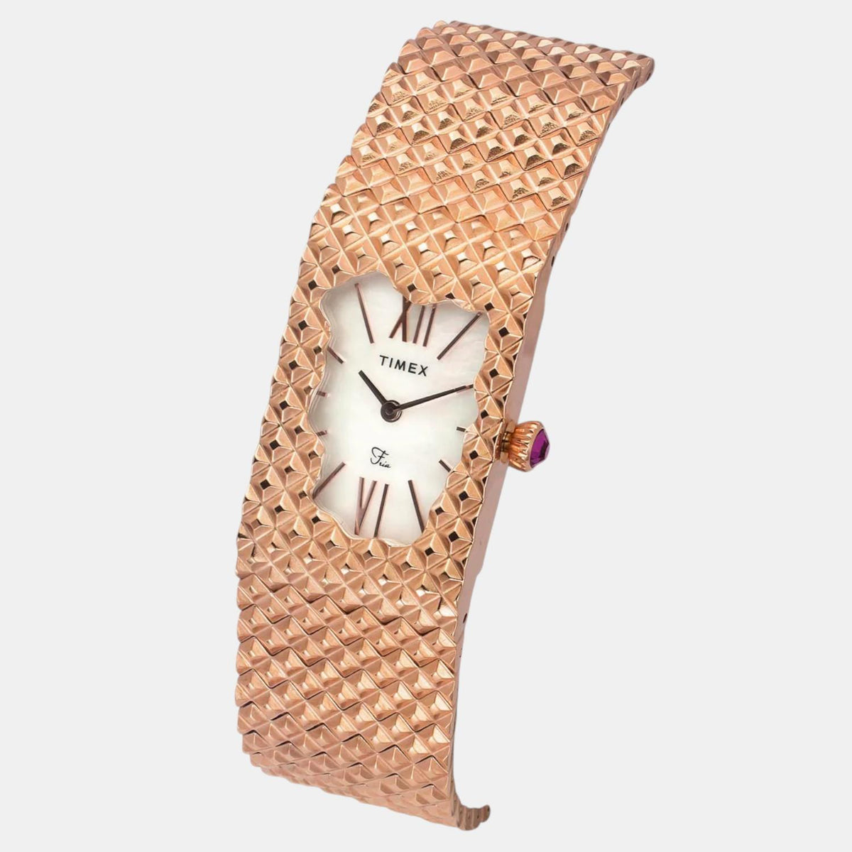 Fria Women Quartz Mother Of Pearl Dial Analog Stainless Steel Watch TWEL77702