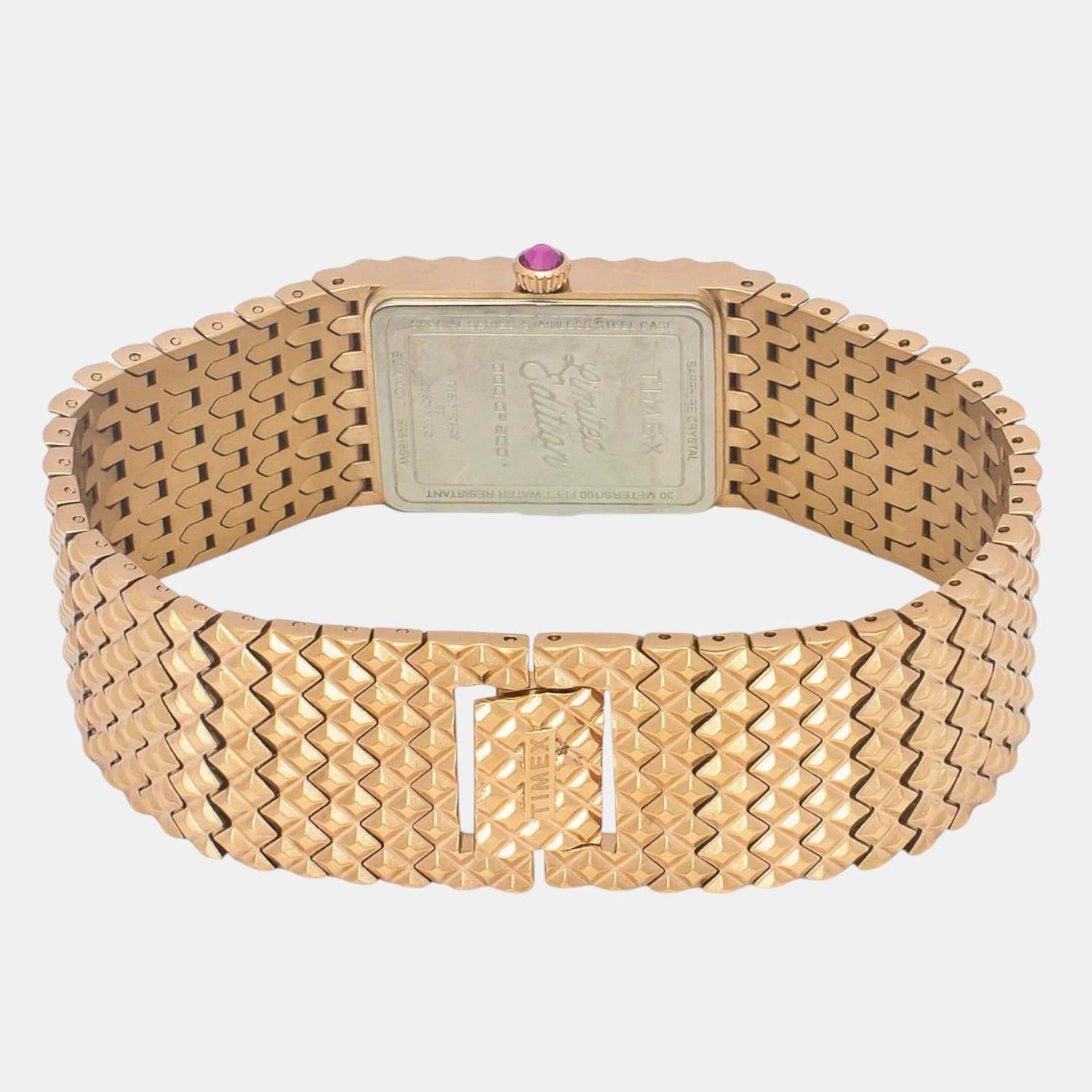 Fria Women Quartz Mother Of Pearl Dial Analog Stainless Steel Watch TWEL77702