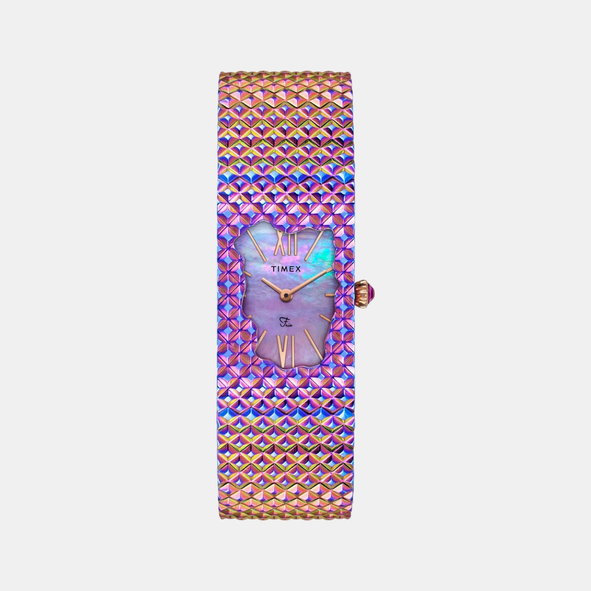 Fria Women Quartz Mother Of Pearl Dial Analog Stainless Steel Watch TWEL77704