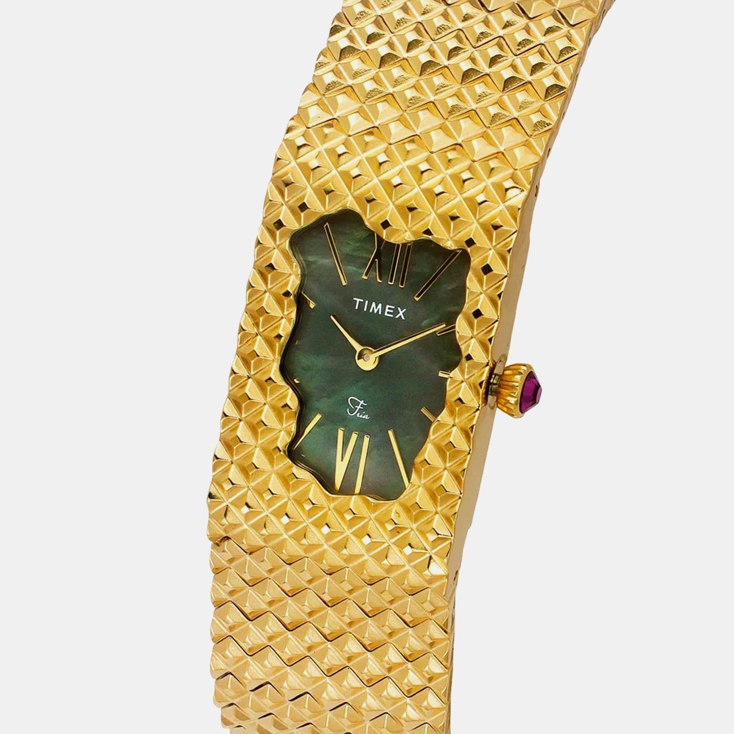 Fria Women Quartz Mother Of Pearl Dial Analog Stainless Steel Watch TWEL77706