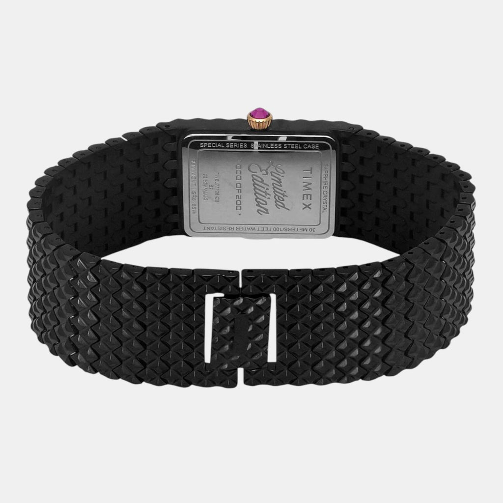 Fria Women Quartz Black Dial Analog Stainless Steel Watch TWEL77708