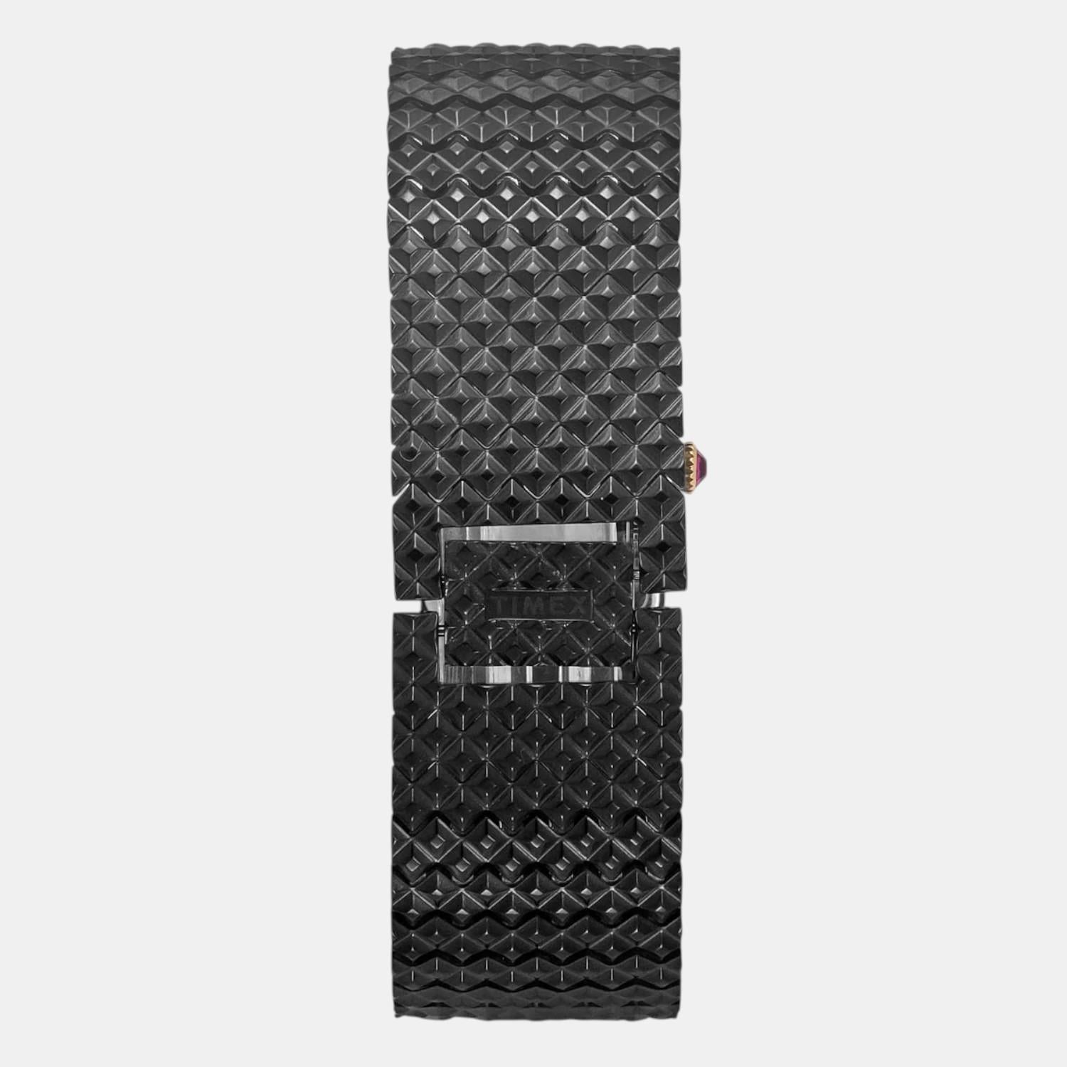 Fria Women Quartz Black Dial Analog Stainless Steel Watch TWEL77708