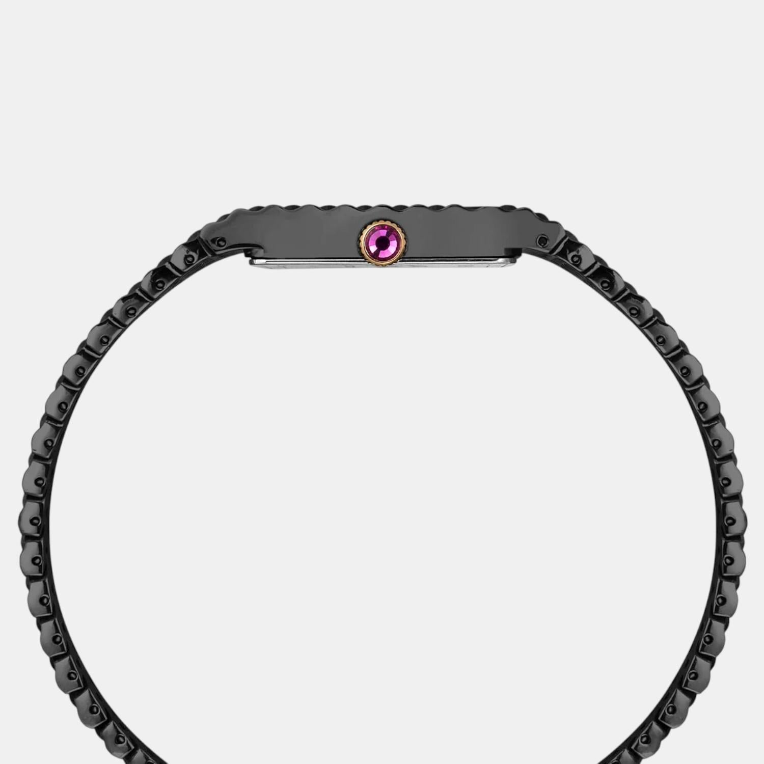 Fria Women Quartz Black Dial Analog Stainless Steel Watch TWEL77708